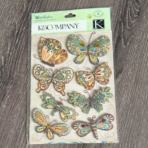 ❤️$8 K&C Company Wild Saffron Grand Adhesions Butterflies